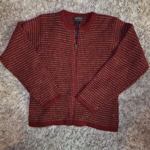 Vintage Woolrich Red Knit Cardigan